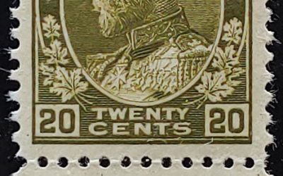 Canada #119c VF Mint 1912 20c Type A Lathework Admiral