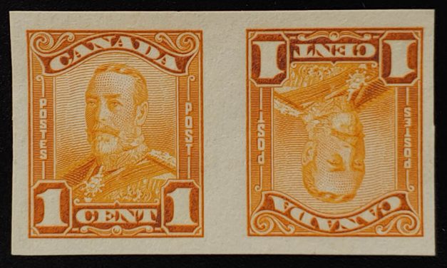 Canada #149cvi VFNH 1928 1c Tete-Beche Imperf Pair