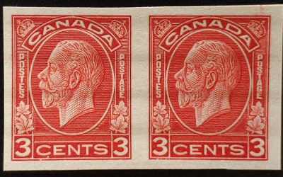 Canada #197b VFNH 1932 3c Rotary Press Imperforate Pair