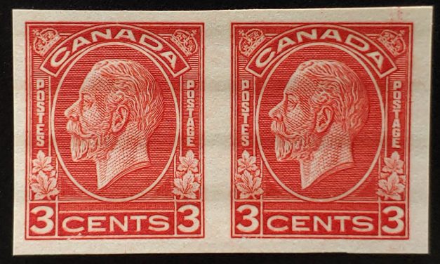 Canada #197b VFNH 1932 3c Rotary Press Imperforate Pair