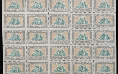 British Columbia #BCL46 VFNH 1958 10c Law Sheet (25)