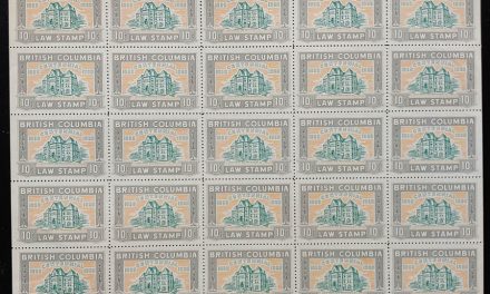 British Columbia #BCL46 VFNH 1958 10c Law Sheet (25)