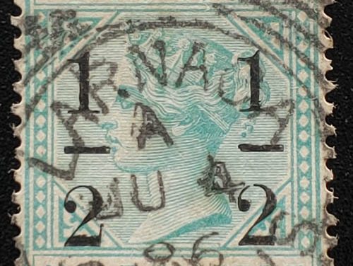 Cyprus #27 F/VF 4 Ju 1886 Sq. Circ Used 1/2pi on 1/2pi