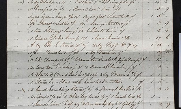 1839 London 8×12.5 Shipwright’s Supplies, ex Wellburn (4 pgs)