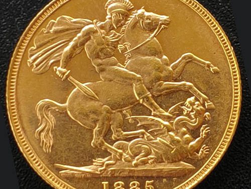 Australia Unc 1885M Queen Victoria Gold Sovereign .2355oz AGW