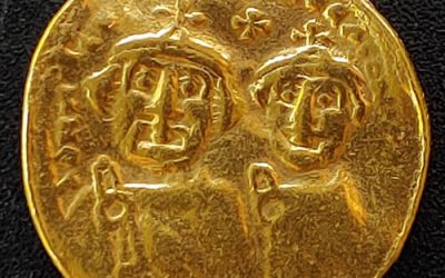 Heraclius & Heraclius Constantine AD 610-40 4.24gm Gold Solidus
