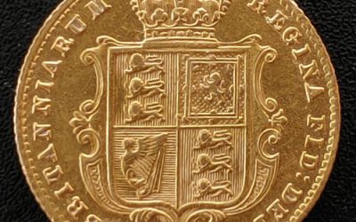 G.B./Colonial Canada XF 1865 QV Die 53 Gold Half Sovereign