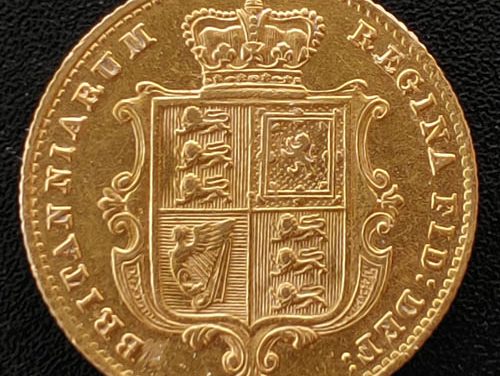 G.B./Colonial Canada XF 1865 QV Die 53 Gold Half Sovereign
