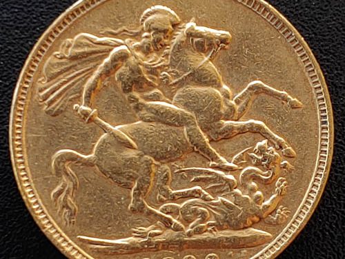 G.B. Fine 1892 Queen Victoria Gold Sovereign