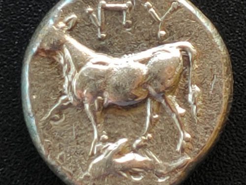 Greece-Thrace/Byzantion 416-357 BC 5.36gm Silver Drachm