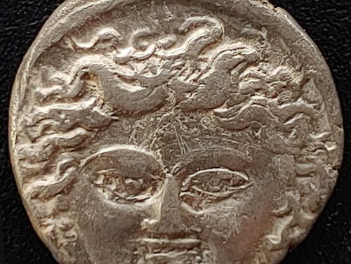 L. Plantius Plancus 47 BC 3.70gm Silver Denarius w/ Medusa