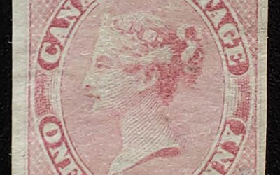 Canada #8 F/VF lightly Used 1857 1/2d Shade