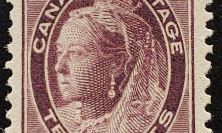 Canada #73 F/VF Mint HR 1897 10c QV Leaf Vertical Wove paper
