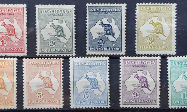 Australia #2-10 Fine+ Mint 1913 1c-1/- ‘Roos (9 diff)