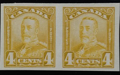 Canada #152a VFNH 1929 4c Imperforate Pair, 250 issued