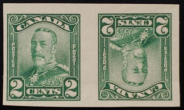 Canada #150cvi gen VFNH 1928 2c Tete-Beche Imperforate Pair