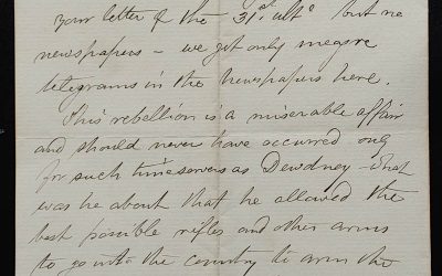 Kamloops, B.C. 13 Apr 1885 Marcus Smith letter to his wife