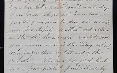 Kamloops, B.C. 18 Mar 1885 Marcus Smith Letter to his wife