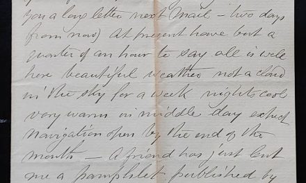 Kamloops, B.C. 18 Mar 1885 Marcus Smith Letter to his wife
