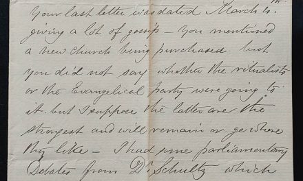 Kamloops, B.C. 4 Apr 1885 Marcus Smith letter to his wife