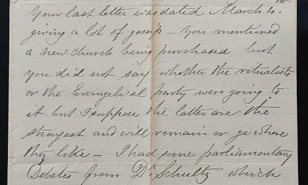 Kamloops, B.C. 4 Apr 1885 Marcus Smith letter to his wife