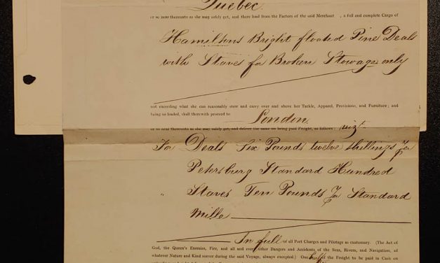 26 Mar 1839 Arcturus Charter Party Document, ex Wellburn