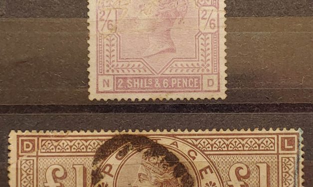 G.B. #96, 110 Used 1883/84 High Val duo