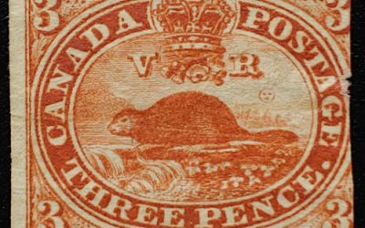 Canada #4 gen Fine Unused 1852 3d Beaver