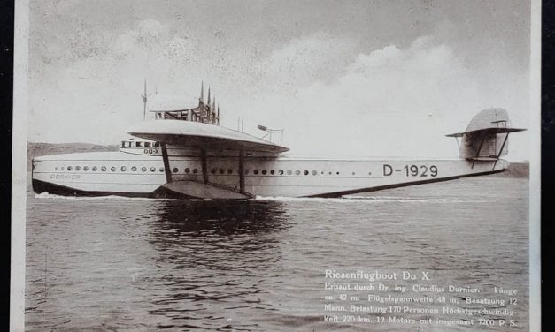 Germany 1932 Dornier DO-X Flying Boat unused cacheted Postcard