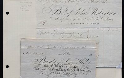 Ship Arcturus 1839 Invoice duo, ex Wellburn with his page