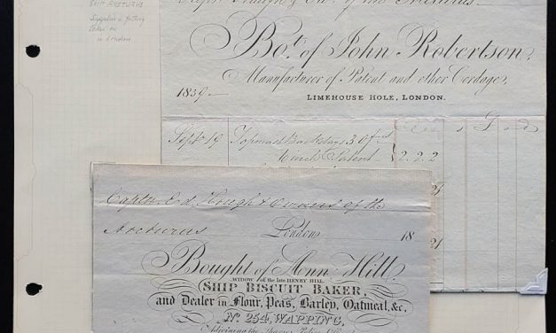 Ship Arcturus 1839 Invoice duo, ex Wellburn with his page
