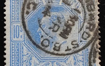 G.B. #141 1904 CDS Used 10/- Ultra