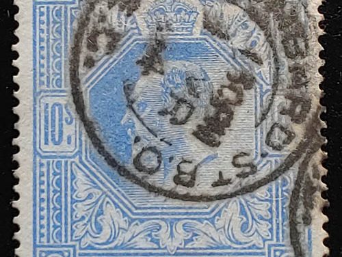 G.B. #141 1904 CDS Used 10/- Ultra