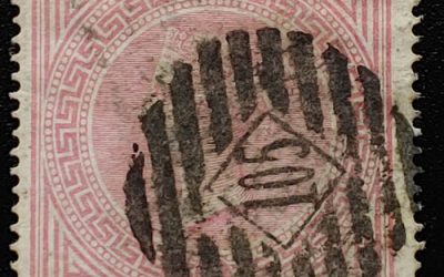 G.B. #57 Used 1867 5/- Pale Rose Queen Victoria