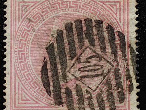G.B. #57 Used 1867 5/- Pale Rose Queen Victoria