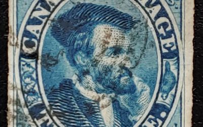 Canada #7 Fine Used 1855 10d Blue