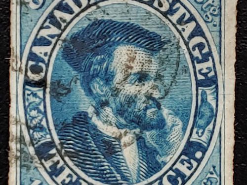 Canada #7 Fine Used 1855 10d Blue