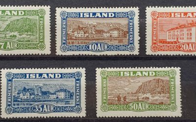 Iceland #144-8 Mint 1925 Set (5)
