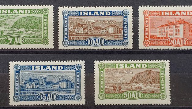 Iceland #144-8 Mint 1925 Set (5)
