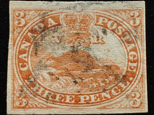 Canada #411 VF Used 1852 3d Orange Red