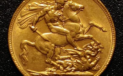 Australia Unc 1928P George V Gold Sovereign .2355oz AGW
