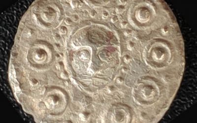 Anglo-Saxon 710-760 AD .79gm Series H Silver Sceat w/ Shield etc