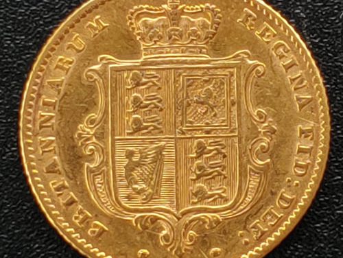 G.B./Colonial Canada XF 1851 Queen Victoria Gold 1/2 Sovereign