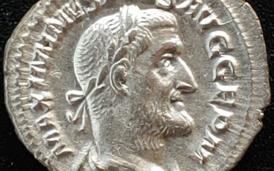 Maximinus 235-238 Silver Denarius w/ Pax Augusti etc