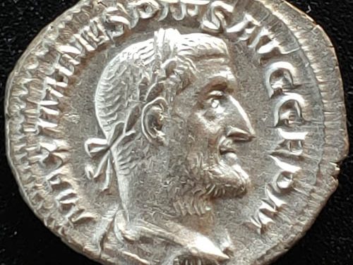 Maximinus 235-238 Silver Denarius w/ Pax Augusti etc