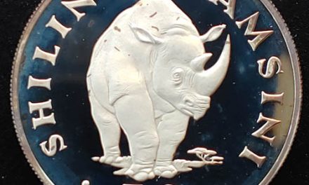 Tanzania Proof 1974 Black Rhino Silver 50 Shilingi 1.0409oz ASW