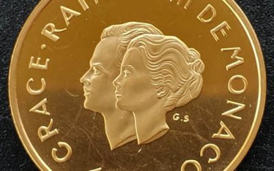Monaco Proof 1966 200 Franc Grace/Rainier 32gm Gold, 1000 minted