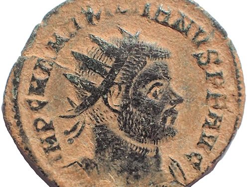 Maximianus AD 286-305 2gm AE21 struck at Kyzikos Mint