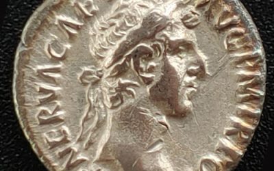 Nerva 96-98 AD 3.10gm Silver Denarius w/ Pater Patriae etc