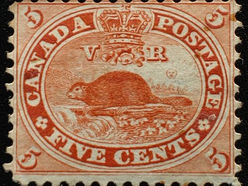 Canada #15 Unused 1859 5c Beaver